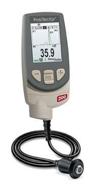 Ultrasonic gauge can measure the thickness of coatings on nonmetallic substrates.