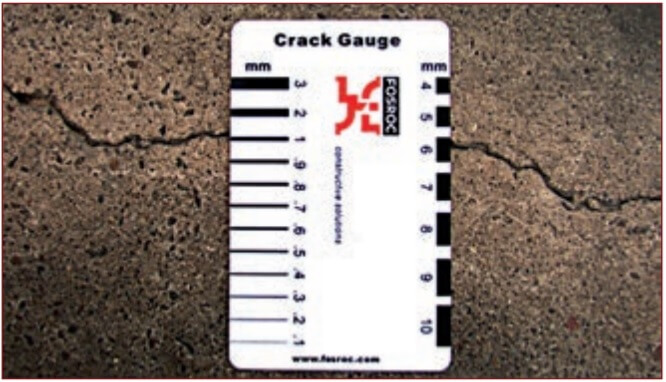 Figure 1. Concrete cracks provide easy access to corrosive agents.