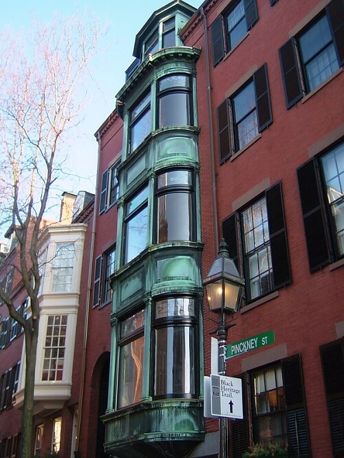 Figure 1. Oxidized copper (patina) on a building.