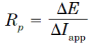 ecuación para resistencia de polarización lineal