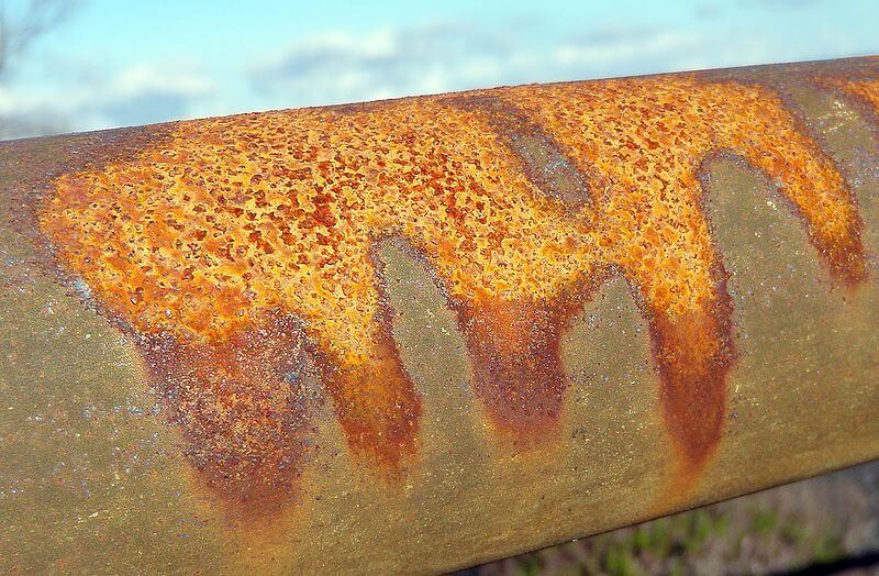 Flash rust on pipe